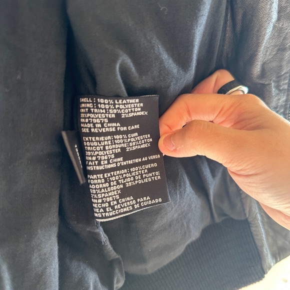 Michael Kors Authentic Leather Jacket Small EUC - Picture 5 of 6